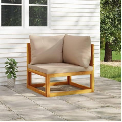 Judyy Modulinė kampinė sofa su Taupe pagalvėle Akacijų medžio masyvo sofos ir kušetės, sofa, sofa gyvenamasis kambarys, sofa paauglių kambariui, relaksacinė sofa, sofa miegamajam, minkšta sofa, 360004