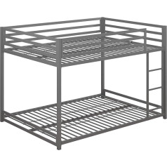 ‎Dhp Furniture DHP Miles Metalinė dviaukštė lova Silver Double/Double