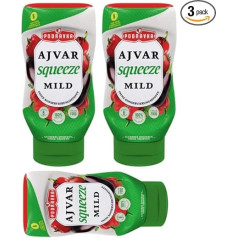 Ajvar squeeze mild tube vegetable dip skanus tradicinis garnyras padažas padažas padažas 310 g x 3 vnt.