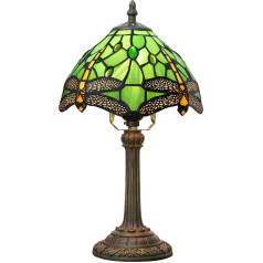 wecrejoni Tiffany lempa, naktinė lempa, vitražo lempa miegamajame bendrabutyje, virtuvėje, estetiška, miela namų dekoro dovana (Dragonfly)