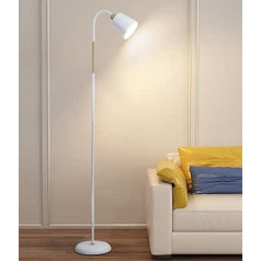 ANTENLICHT VILI Grindų lempa Balta Svetainė 360° pasukamas grindų šviestuvas E27 Kištukinis lizdas Max. 60 W Šiuolaikinis metalinis sofos šviestuvas 159 cm aukščio, skirtas miegamajam, kabinetui, be lemputės