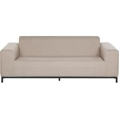 Madinga sofa su minkštu užvalkalu smėlio spalvos juodu rėmu vidaus ir lauko Rovigo