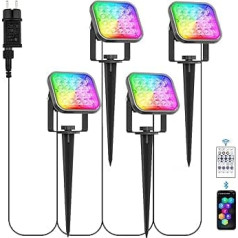 Sodo apšvietimas su maitinimu, RGB sodo prožektorius su 