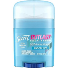 Secret Outlast Invisible kietasis antiperspirantas ir dezodorantas, visiškai švaraus kvapo, 0,5 uncijos, Secret