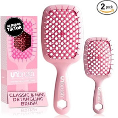 FHI HEAT UNbrush and UNbrush Mini šepetys drėgniems ir sausiems plaukams su ventiliacija Peony Light Pink