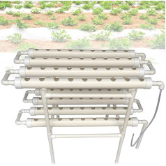 Hydrokultur-Anbauset, 72 Löcher, 2-stufiges Hydrokultur-Set, PVC-Hydroponiksysteme, erdlose Hydroponiksysteme, 110 V