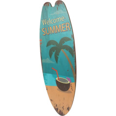 VICASKY Surfboard Medinis ženklas Derliaus namų dekoro sienos kabo Vasaros dekoras Ūkio ženklas Surfboard papuošalai Havajų kambarys Sienos ženklas Sienos Surfboard ženklas Mediena
