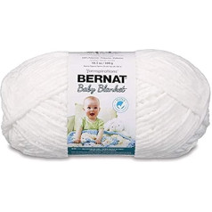 Bernat Baby Blanket BB White Yarn - 1 pakuotė 300 g - Poliesteris - #6 Super Bulky - 220 metrų - Mezgimas / nėrimas