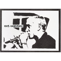 Emi. Plakatas Handmade Graffiti Street Art - Estetiškas meno kūrinys Sienų apdaila Svetainės sienos paveikslas Miegamojo kambario sienos paveikslas Sienų apdaila Sienų paveikslai