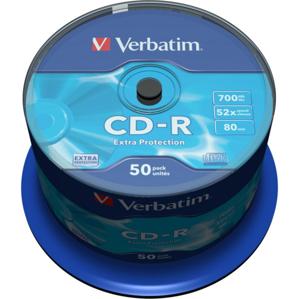 Cd-r 52x 700mb 50p cb dl ex prot 43351