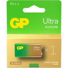 Gp Battery Šarminė baterija 6lr61 9v gp ultra 1 vnt. (g-tech)