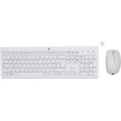 Klaviatūra + pelė hp 230 belaidės pelės ir klaviatūros derinys, baltas 3l1f0aa