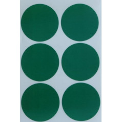 Etiketės Žalioji 50 mm klijų taškai - 5 cm lipdukai, 540 vnt., gamintojas 