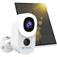 UCOCARE 4MP lauko saulės stebėjimo kamera, baterija WiFi, saulės stebėjimo kamera, 400 liumenų stiprus priekinis žibintas, spalvotas naktinis matymas, AI asmens aptikimas