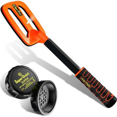 Metalo detektorius, IP68 vandeniui atsparus, 3 signalizacijos režimai, povandeninis metalo detektorius, įkraunamas per USB, LED lempa, nardymo metalo ieškiklis 30-60 m po vandeniu (oranžinis)
