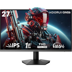 KOORUI 27 colių žaidimų monitorius, 165 Hz, FHD (1920 x 1080), IPS, 1 ms GTG, 