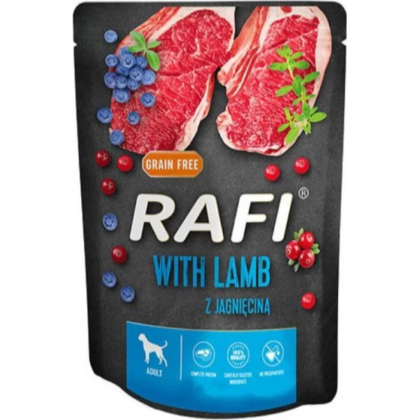 rafi su ėriena - šlapias ėdalas šunims - 300 g