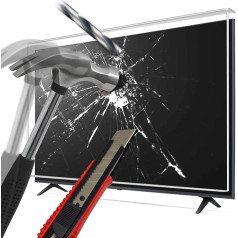 LEYF TV ekrano apsauga 140 ekranas (55 coliai) - pakabinamas ir tvirtinamas - apsauga nuo sugadinimo - TV plėvelė LCD, LED, 4K OLED ir QLED HDTV ekrano apsauga televizoriams