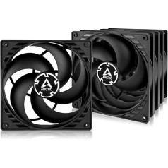 ARCTIC P14 PWM PST (5 pakuotės) - kompiuterio ventiliatorius, 140 mm ventiliatorius, kompiuterio korpuso ventiliatorius su PWM dalijimosi technologija (PST), optimizuotas pagal slėgį, kompiuteris, ventiliatoriaus greitis: 200-1700 aps/min (0 aps/min)