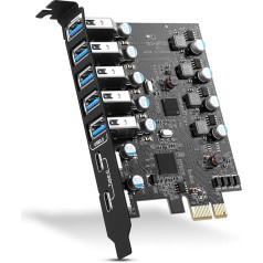 ULANSEN PCI-E 7 prievadų (C tipo (2), A tipo (5)) USB 3.0 HUB vidinė išplėtimo kortelė 