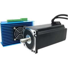 TOSEASTARS 1 Achsen CNC Kit NEMA34 Closed Loop Schrittmotor Bausatz Hochdrehmoment 12 Nm 6A 2-Phasen Servomotor mit Rückkopplung & DSP Hybrid Closed-Loop-Steppermotor Treiber für 3D-Drucker