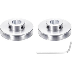 1 x vieno griovelio skriemulys, 14 mm fiksuotas skylė, 50 mm OD aliuminio lydinio mechaninis skriemulys su šešiakampiu raktu 6 mm PU apvaliam diržui