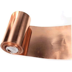 WUDOLI plokščias lakštas 99,9 % gryno vario Cu metalo lakštas, folijos plokštė, plotis nuo 200 mm iki 300 mm x nuo 0,02 mm iki 1 mm x 1000 mm storio kvadratinės medžiagos (dydis : 0,1x300x1000mm)