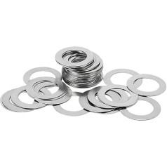 Dichtungsring, 20 Stück/Los M3 M4 M5 M6 M8 M10 M12 M14 304 Edelstahl ultradünne Unterlegscheibe Einstellscheibe einfache Dichtung 0,1/0,2/0,3 mm (M3 x 6, Dicke 0,3 mm),Gummidichtungen(Thickness 0.2mm