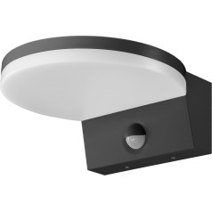 ASPEN LED 15W, sodo šviestuvas su PIR judesio jutikliu, 1300lm, IP65, 4000K, pilkos spalvos