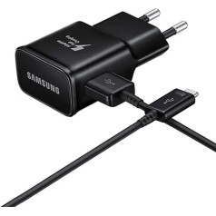 Samsung USB-A 15 W tinklo įkroviklis su USB-A - USB-C kabeliu - juodas