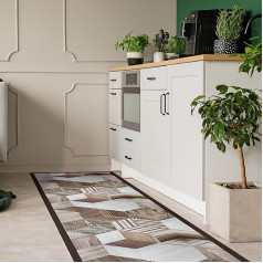 CREARREDA Teppich Läufer, Küchenläufer Vinyl rutschfest und waschbar, 100 % Made in Italy Tepiche für Wohnzimmer, Küche
