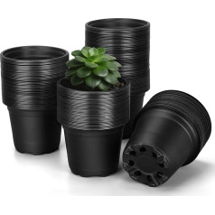 FUOAUYK Pflanztöpfe für Pflanzen, 10,2 cm, su drenažu, 100 kleine Kunststoff-Setzlinge, Blumentöpfe für Pflanzen (7,6 cm)