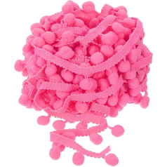 išteklių žemėlapis 12mm rožinė 20m Pom Pom Ball Fringe Trim Siuvimo reikmenys amatų Pradžia Užuolaidos Drabužiai pagalvėlė apdaila