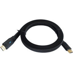 Hdmi v 2.1 plokščias kabelis 3 m juodas
