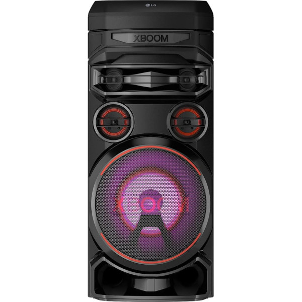 LG XBOOM RNC7 3 kanalų garso sistema su 5 garsiakalbiais (Dolby Audio, karaokės ir DJ funkcijos, apšvietimas), juoda [2023 m. modelis]