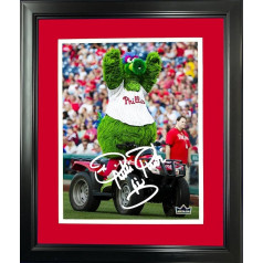 Įrėminta Phillie Phanatic Philadelphia Phillies talismanas Faksimilė lazeriu graviruotas parašas Automobilis 27,9 x 35,6 cm Beisbolo nuotrauka HOFSM Holo