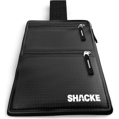 Shacke Hidden Travel 2 in 1 Belt Pouch Black Hybrid Wallet with RFID Blocker - Neck Pouch, Passport Holder