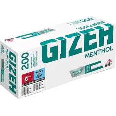 2000 (10 x 200) Gizeh Menthol (įmautės, filtrų vamzdeliai, cigarečių vamzdeliai)