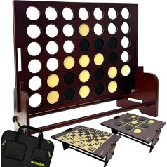 4-в-1 Giant 4 Wins XXL - Lauko žaidimai vaikams ir suaugusiesiems - 