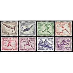 Pašto ženklai: Vokietijos reichas 609 616 mėtų 1936 m. vasaros olimpinės žaidynės
