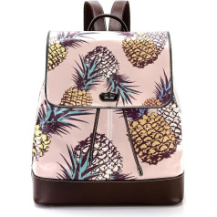 Vaisiai Ananas Comosus Rožinis asmeninis mokyklinis krepšys, knygų krepšiai paaugliams, įvairiaspalvis, 27x12.3x32cm, kuprinės kuprinės