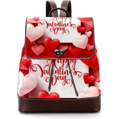 Asmeniniai mokykliniai krepšiai knygų krepšiai paaugliams Happy Valentine's Day Red Love, įvairiaspalviai, 27x12.3x32cm, kuprinės kuprinės