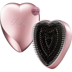 ReFa HEART BRUSH Širdies formos šepetys moterims, mažas plaukų šepetys storiems plaukams, plaukų valymo priemonė, kelioninis plaukų šepetys