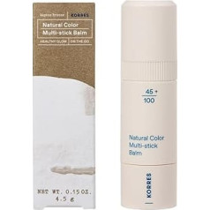 KORRES AEGEAN BRONZE Illuminating Multistick, su bijūnų ekstraktu ir taukmedžio sviestu, praktiškas ir tinkamas keliauti, 4,5 g