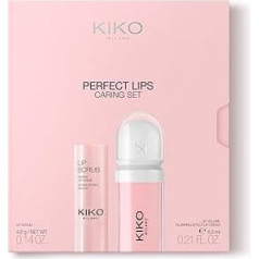 KIKO Milano Perfect Lips Caring Set, odos priežiūros rinkinys: 1 lūpų šveitiklis ir 1 tobulinantis lūpų kremas