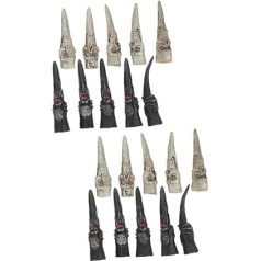 20 vienetų nagų rinkinys Drabužiai The Hallow Hallowe Šventojo Jokūbo kelias Dovanos Hslloween Mardi Gras apranga Sauf Dovanos Paws Cosplay rekvizitai Klaidingi nagai Vinilas
