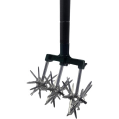3 PAGEN® Star frezos su 70-120 cm ilgio rankena, sodo kultivatorius sėkloms ruošti ir dirvai purenti, kultivatorius su teleskopine rankena, dirvos trupintuvas, dirvos ventiliatorius, ritininis kultivatorius
