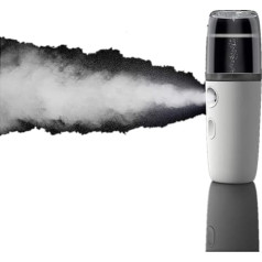 Nešiojamas 30 ml buteliukas su drėkinamuoju kremu, drėkinamuoju veido purkštuvu, USB įkraunamas grožio prietaisas su mini veidrodėliu, baltas