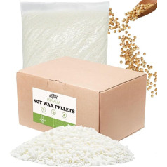 BOYUJK Sojų vaškas žvakėms 3 kg, aukščiausios kokybės natūralus žvakių vaškas, 100 % sojų vaškas žvakių gamybai iš ekologiškų augalų, be priedų, nekenksmingas ir grynas