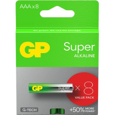 Gp Battery Šarminės baterijos lr03/aaa gp super 8vnt. (g-tech)